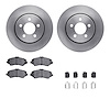 6512-42151 Brake Rotors w/5000 Advanced Brake Pads Kit with Hardware, 2007-2012 Mopar, Position: Front - image 1