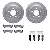 6512-42168 Brake Rotors w/5000 Advanced Brake Pads Kit with Hardware, 1993-1994 Mopar, Position: Rear - image 1