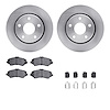 6512-42202 Brake Rotors w/5000 Advanced Brake Pads Kit with Hardware, 2007-2018 Mopar, Position: Front - image 1