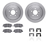 6512-46035 Brake Rotors w/5000 Advanced Brake Pads Kit with Hardware, 2013-2019 GM, Position: Rear - image 1