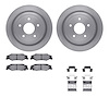 6512-46096 Brake Rotors w/5000 Advanced Brake Pads Kit with Hardware, 1997-2013 GM, Position: Rear - image 1