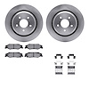 6512-46179 Brake Rotors w/5000 Advanced Brake Pads Kit with Hardware, 2005-2013 GM, Position: Rear - image 1