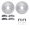 6512-46181 Brake Rotors w/5000 Advanced Brake Pads Kit with Hardware, 2012-2016 GM, Position: Front - image 1