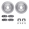 6512-46195 Brake Rotors w/5000 Advanced Brake Pads Kit with Hardware, 2014-2019 GM, Position: Rear - image 1