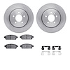 6512-46292 Brake Rotors w/5000 Advanced Brake Pads Kit with Hardware, 2016-2016 GM, Position: Rear - image 1