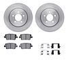 6512-46293 Brake Rotors w/5000 Advanced Brake Pads Kit with Hardware, 2018-2020 GM, Position: Rear - image 1