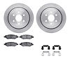 6512-46325 Brake Rotors w/5000 Advanced Brake Pads Kit with Hardware, 2010-2016 GM, Position: Rear - image 1