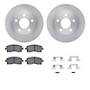6512-47176 Brake Rotors w/5000 Advanced Brake Pads Kit with Hardware, 1997-2005 GM, Position: Front - image 1