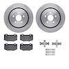 6512-47316 Brake Rotors w/5000 Advanced Brake Pads Kit with Hardware, Fits Select GM, Position: Rear - image 1