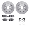 6512-48073 Brake Rotors w/5000 Advanced Brake Pads Kit with Hardware, 2017-2020 GM, Position: Rear - image 1