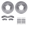 6512-48198 Brake Rotors w/5000 Advanced Brake Pads Kit with Hardware, 1997-2005 Multiple Makes/Models, Position: Front - image 1