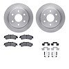 6512-48246 Brake Rotors w/5000 Advanced Brake Pads Kit with Hardware, 2003-2007 GM, Position: Rear - image 1