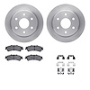 6512-48247 Brake Rotors w/5000 Advanced Brake Pads Kit with Hardware, 1999-2007 GM, Position: Rear - image 1