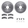 6512-48300 Brake Rotors w/5000 Advanced Brake Pads Kit with Hardware, 2003-2005 GM, Position: Rear - image 1