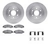6512-48314 Brake Rotors w/5000 Advanced Brake Pads Kit with Hardware, 2005-2020 GM, Position: Front - image 1