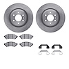 6512-49007 Brake Rotors w/5000 Advanced Brake Pads Kit with Hardware, 2011-2012 VPG, Position: Front - image 1