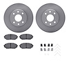 6512-50001 Brake Rotors w/5000 Advanced Brake Pads Kit with Hardware, 1989-1993 GM, Position: Front - image 1