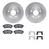 6512-52026 Brake Rotors w/5000 Advanced Brake Pads Kit with Hardware, 1997-2005 GM, Position: Front - image 1