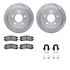 6512-52057 Brake Rotors w/5000 Advanced Brake Pads Kit with Hardware, 1997-2005 GM, Position: Rear - image 1