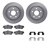 6512-52070 Brake Rotors w/5000 Advanced Brake Pads Kit with Hardware, 2008-2009 GM, Position: Rear - image 1
