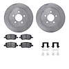 6512-52088 Brake Rotors w/5000 Advanced Brake Pads Kit with Hardware, 2005-2005 GM, Position: Rear - image 1