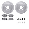 6512-52091 Brake Rotors w/5000 Advanced Brake Pads Kit with Hardware, 2005-2005 GM, Position: Rear - image 1