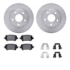 6512-53046 Brake Rotors w/5000 Advanced Brake Pads Kit with Hardware, 2002-2008 GM, Position: Rear - image 1