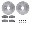 6512-54226 Brake Rotors w/5000 Advanced Brake Pads Kit with Hardware, 1999-2001 Ford/Lincoln/Mercury/Mazda, Position: Front - image 1