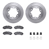 6512-54231 Brake Rotors w/5000 Advanced Brake Pads Kit with Hardware, Fits Select Ford/Lincoln/Mercury/Mazda, Position: Rear - image 1