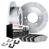 6512-54242 Brake Rotors w/5000 Advanced Brake Pads Kit with Hardware, Fits Select Ford/Lincoln/Mercury/Mazda, Position: Rear - image 1