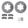 6512-54242 Brake Rotors w/5000 Advanced Brake Pads Kit with Hardware, Fits Select Ford/Lincoln/Mercury/Mazda, Position: Rear - image 2