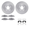 6512-54331 Brake Rotors w/5000 Advanced Brake Pads Kit with Hardware, 1999-2004 Ford/Lincoln/Mercury/Mazda, Position: Front - image 1