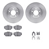 6512-54346 Brake Rotors w/5000 Advanced Brake Pads Kit with Hardware, 1996-2007 Ford/Lincoln/Mercury/Mazda, Position: Front - image 1