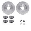 6512-54347 Brake Rotors w/5000 Advanced Brake Pads Kit with Hardware, 1995-2002 Ford/Lincoln/Mercury/Mazda, Position: Front - image 1