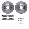6512-54377 Brake Rotors w/5000 Advanced Brake Pads Kit with Hardware, 2000-2006 Ford/Lincoln/Mercury/Mazda, Position: Front - image 1