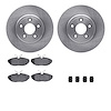 6512-54386 Brake Rotors w/5000 Advanced Brake Pads Kit with Hardware, 2002-2005 Ford/Lincoln/Mercury/Mazda, Position: Rear - image 1
