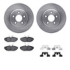 6512-54387 Brake Rotors w/5000 Advanced Brake Pads Kit with Hardware, 2003-2005 Jaguar, Position: Rear - image 1