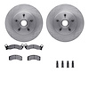 6512-55009 Brake Rotors w/5000 Advanced Brake Pads Kit with Hardware, 1987-1992 Ford/Lincoln/Mercury/Mazda, Position: Front - image 1