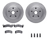 6512-55014 Brake Rotors w/5000 Advanced Brake Pads Kit with Hardware, 1984-1987 Ford/Lincoln/Mercury/Mazda, Position: Front - image 1