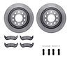 6512-55017 Brake Rotors w/5000 Advanced Brake Pads Kit with Hardware, 2003-2011 Ford/Lincoln/Mercury/Mazda, Position: Rear - image 1