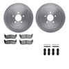 6512-55020 Brake Rotors w/5000 Advanced Brake Pads Kit with Hardware, 2003-2011 Ford/Lincoln/Mercury/Mazda, Position: Rear - image 2