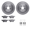 6512-55024 Brake Rotors w/5000 Advanced Brake Pads Kit with Hardware, Fits Select Ford/Lincoln/Mercury/Mazda, Position: Rear - image 1