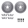 6512-55053 Brake Rotors w/5000 Advanced Brake Pads Kit with Hardware, 2013-2016 Ford/Lincoln/Mercury/Mazda, Position: Rear - image 1