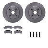 6512-55060 Brake Rotors w/5000 Advanced Brake Pads Kit with Hardware, 1982-1982 Ford/Lincoln/Mercury/Mazda, Position: Front - image 1