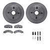 6512-55075 Brake Rotors w/5000 Advanced Brake Pads Kit with Hardware, 1979-1981 Ford/Lincoln/Mercury/Mazda, Position: Front - image 1