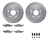 6512-55081 Brake Rotors w/5000 Advanced Brake Pads Kit with Hardware, 1986-1988 Ford/Lincoln/Mercury/Mazda, Position: Front - image 1