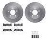 6512-55090 Brake Rotors w/5000 Advanced Brake Pads Kit with Hardware, 1984-1986 Ford/Lincoln/Mercury/Mazda, Position: Rear - image 1