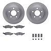 6512-55094 Brake Rotors w/5000 Advanced Brake Pads Kit with Hardware, 1986-1992 Ford/Lincoln/Mercury/Mazda, Position: Front - image 1