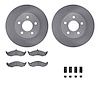 6512-55111 Brake Rotors w/5000 Advanced Brake Pads Kit with Hardware, 1989-1990 Ford/Lincoln/Mercury/Mazda, Position: Front - image 1