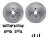 6512-55114 Brake Rotors w/5000 Advanced Brake Pads Kit with Hardware, 1987-1988 Ford/Lincoln/Mercury/Mazda, Position: Front - image 1
